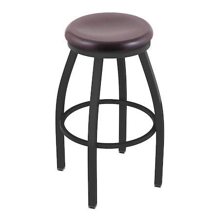 25 Swivel Counter Stool,Pewter Finish,Dark Cherry Oak Seat